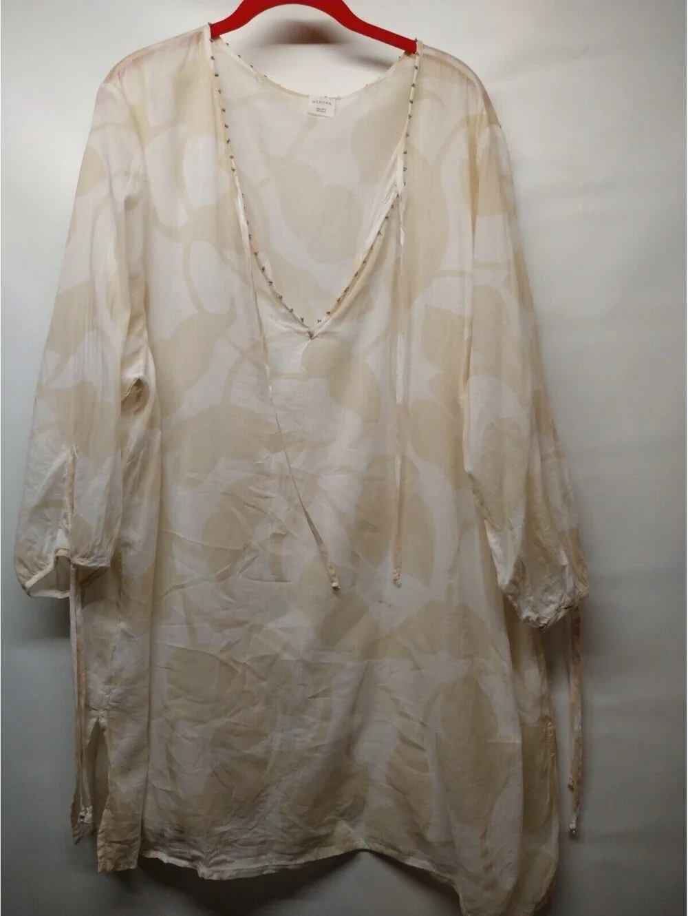 Merona Women's Blouse 28w/30w Bead Accents 047